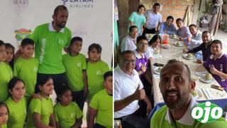 Hernán Barcos aprovecha su fin de semana para ayudar a niños en Moyobamba con donaciones