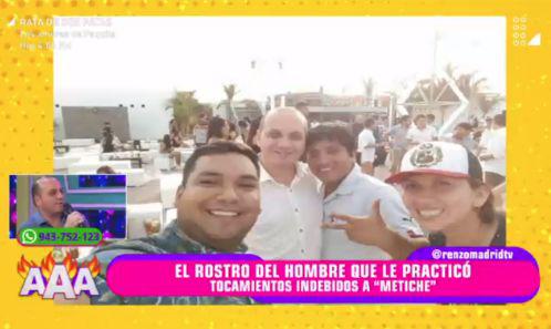 'Metiche' junto a sujeto con el que fue ampayado.