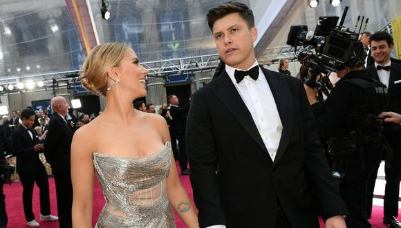 Scarlett Johansson y Colin Jost mantuvieron un noviazgo de dos y se comprometieron en el 2019. (Foto: Valerie Macon / AFP)