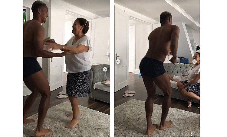 ​André Carrillo sorprende con baile junto a su mami y en ropa interior (VÍDEO)