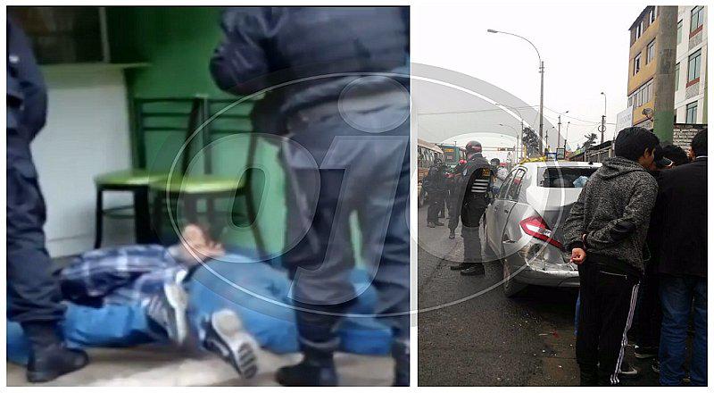 San Borja: dos delincuentes de autopartes caen tras balacera (FOTOS Y VIDEO)