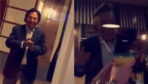 Alejandro Toledo es viral por bromear con joven que le ofrece un trago [VIDEO]