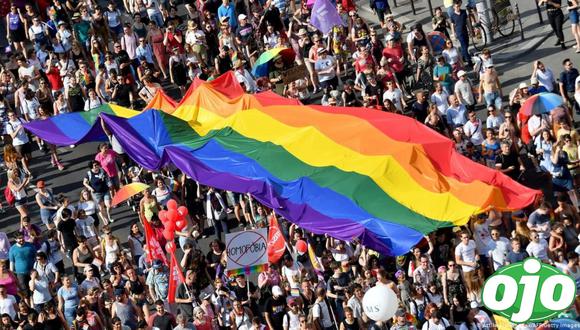 Foto: (Marcha del Orgullo LGBTI en Budapest, 2019).