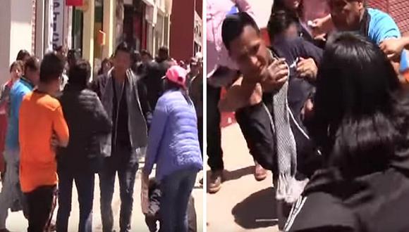 Policía es golpeado al dramatizar escena de violencia contra la mujer (VIDEO)