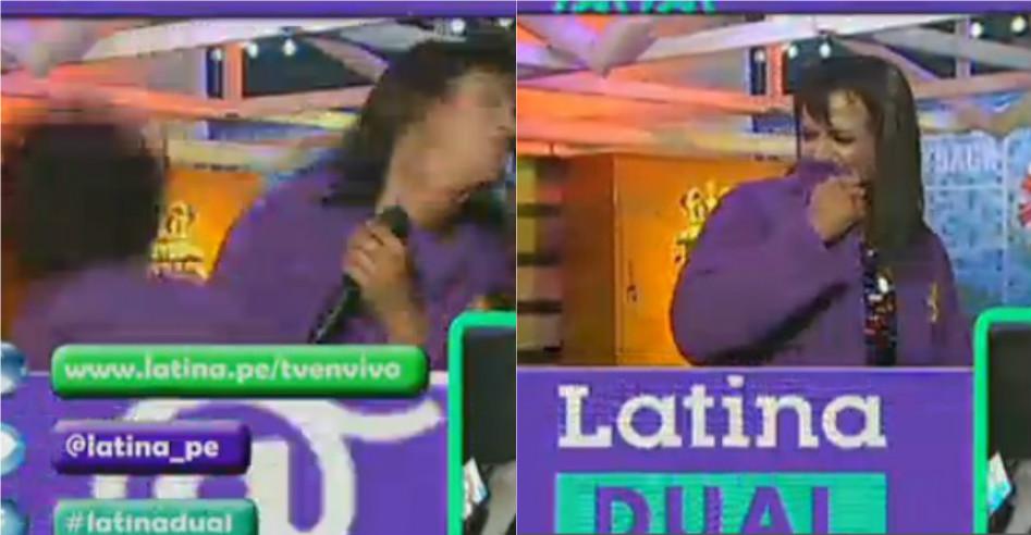 Los Reyes del Playback: Zumba le dio un "pico" a Gino Pesaressi [VIDEO]