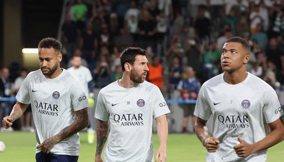 Neymar, Messi y Mbappé seguirán del PSG nominados. Foto: AFP