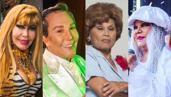 Yola Polastri, Jimmy Santi, Irma Maury y La Tigresa del Oriente son las personalidades peruanas más queridas del entretenimiento nacional. (Foto: Composición Instagram/América TV).