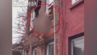 Novia echa por la ventana a su pareja por infiel (VIDEO)