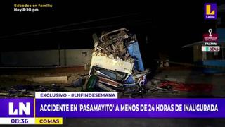 Primer accidente en ‘Pasamayito’: camión se estrelló en la vía a menos de 24 horas de su inauguración