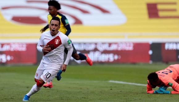 La dedicatoria de Christian Cueva por su gol anotado con la selección peruana. (Foto: AFP)