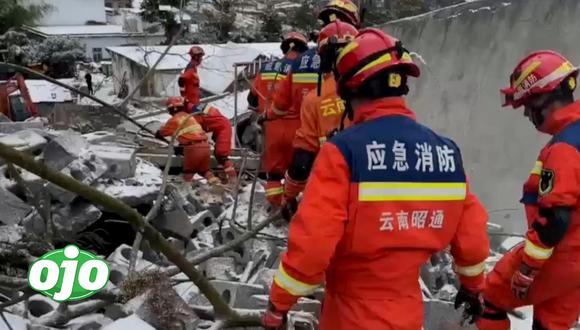 China: Deslizamiento de tierra deja como saldo ocho fallecidos y decenas de desaparecidos. Foto:  CNN