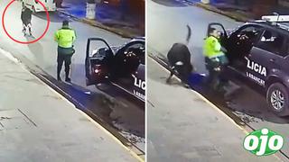 Viral: Policía intenta atrapar a toro que caminaba por la ciudad y termina mal