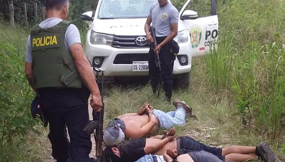 San Martín. Delincuentes fueron capturados tras una persecución. (PNP)
