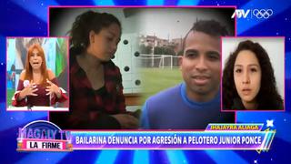 Bailarina Jhajayra Aliaga denuncia al futbolista Junior Ponce por agresión física y sexual