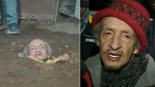 Anciano en extrema pobreza se entierra vivo en su casa  | VIDEO