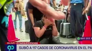 Coronavirus en Perú: Mujer sufre descompensación en el aeropuerto Jorge Chávez