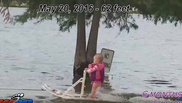 YouTube: Bebé de tan solo seis meses sorprende haciendo esquí acuático [VIDEO]