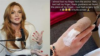 Lindsay Lohan perdió parte del dedo en un accidente de bote [VIDEO]