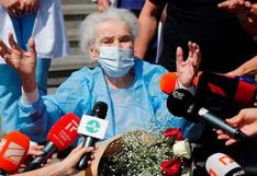 Abuelita de 111 años derrota al coronavirus y sale de alta tras estar 12 días internada