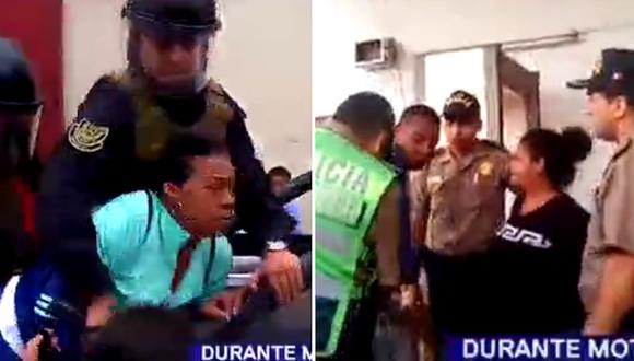 Madres de internos de Maranguita se pelean a golpes con la policía (VIDEO)