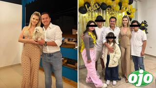 Brunella Horna y Richard Acuña celebraron Año Nuevo junto a los cuatro hijos del excongresista | FOTO