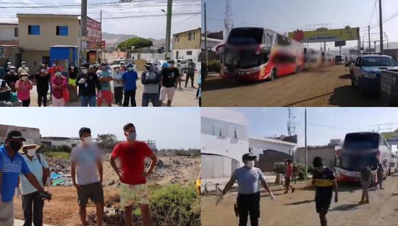 Cañete: Vecinos impiden que 5 buses con pasajeros se hospeden en hotel de Asia por temor a COVID-19 | VIDEO