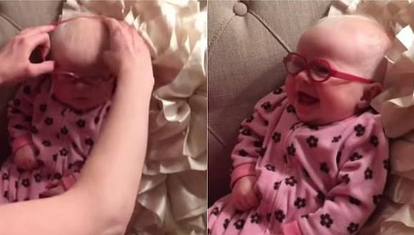YouTube: Bebé logra ver con claridad por primera vez y así reacciona [VIDEO]