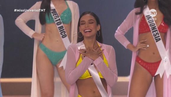 Janick Maceta entre el Top 10 del Miss Universo. (Foto: Captura TNT).