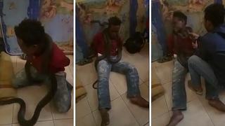 Policía utiliza a una serpiente para que ladrón confiese su crimen (VIDEO)