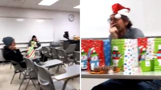 Profesor les organiza fiesta por Navidad a sus alumnos, pero es cancelado (VIDEO)
