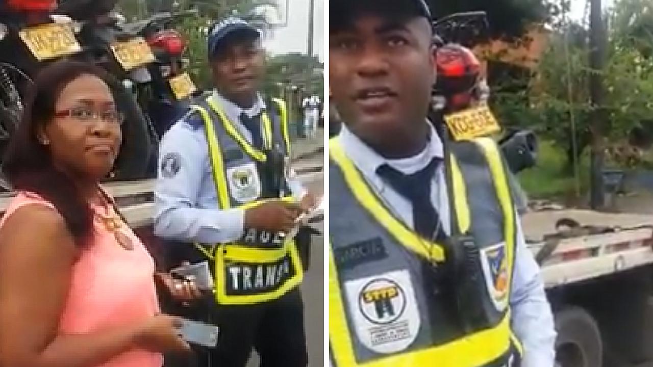 Mujer fue multada en plena clase de manejo en la calle por no tener licencia de conducir (VIDEO)