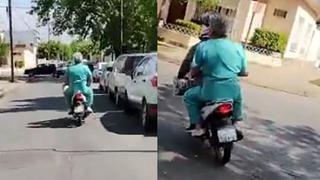 Ambulancia olvida a un médico y lo llevaron al hospital en una moto | VIDEO 
