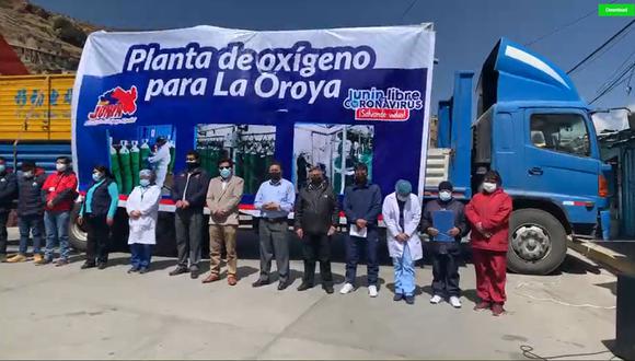 Esta tarde el Gobierno Regional de Junín entregó planta de oxígeno para la provincia Yauli-La Oroya. (Diresa Junín)