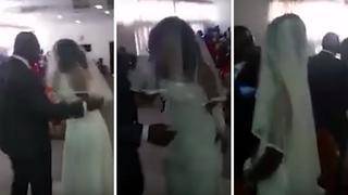 Amante vestida de novia irrumpe boda causando pánico entre los asistentes