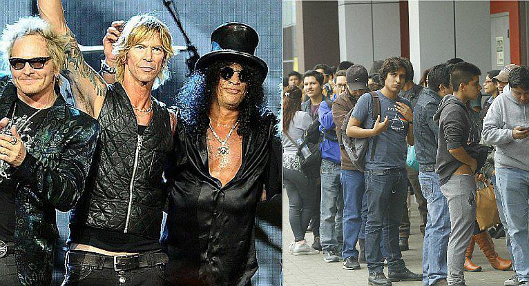 Guns N’ Roses: Fanáticos hacen largas colas por entradas al concierto 