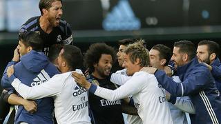 Real Madrid gana 1-4 al Celta de Vigo y título está en sus manos