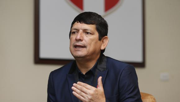 Agustín Lozano, presidente de la Federación Peruana de Fútbol (FPF).
FOTO: VIOLETA AYASTA / GEC