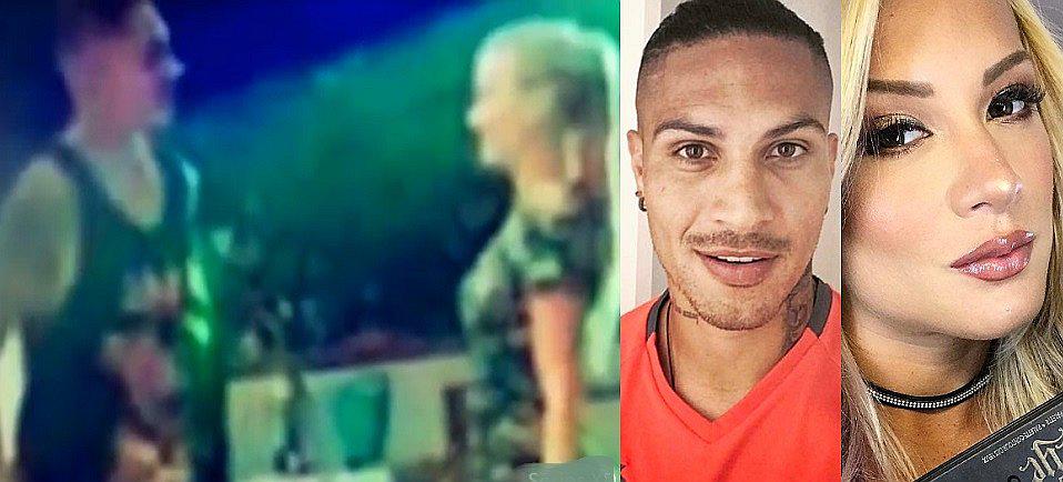 Leslie Shaw es ampayada con Paolo Guerrero en fiesta de Año Nuevo (VIDEO)