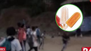 Heladero extranjero es "saqueado" por escolares en Tumbes (VIDEO)