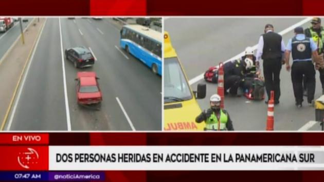 Coronel PNP Guillermo Llerena explicó que el despiste de la moto se produjo debido a los daños que dejó el triple choque.