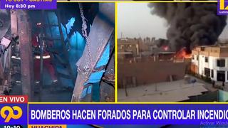 Huachipa: incendio de gran magnitud destruye fábrica de productos plásticos