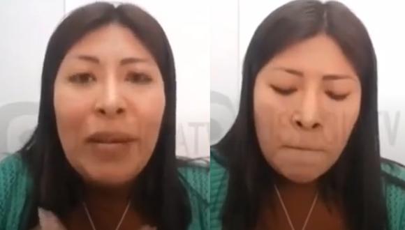 Betssy Chávez llora en medio de audiencia y suplica al juez por libertad.