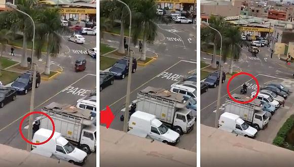Surco: viejo camión almacena balones de gas en plena vía pública (VIDEO)