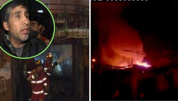 Incendio en vivienda de SJL y propietario afirma que el siniestro fue provocado | VIDEO