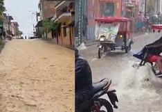 Tarapoto: lluvia torrencial convierte calles en ríos y provoca inundaciones