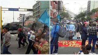 Marcha de maestros del Sutep impidió paso del Metropolitano (VIDEO)