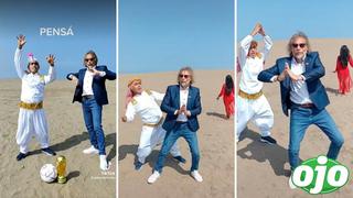 ‘Cuevita’ y Gareca protagonizan divertido baile árabe en el desierto: “Llegando a Qatar con mi padre”