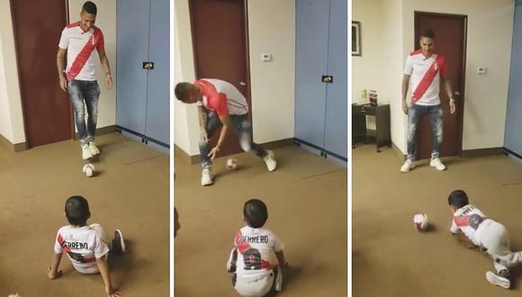 Paolo Guerrero comparte tierno partido con niño símbolo de la Teletón (VIDEO)