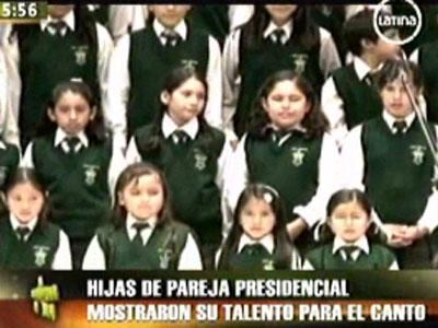Hijas de Ollanta Humala se lucen como cantantes