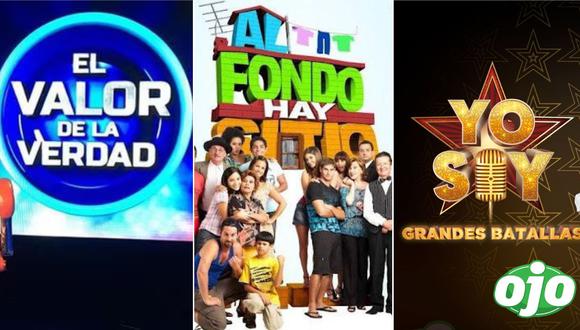 Los programas más exitosos de la TV peruana | Imagen compuesta 'Ojo'